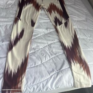 CALIA by Carrie Underwood Brown and Cream Leggings